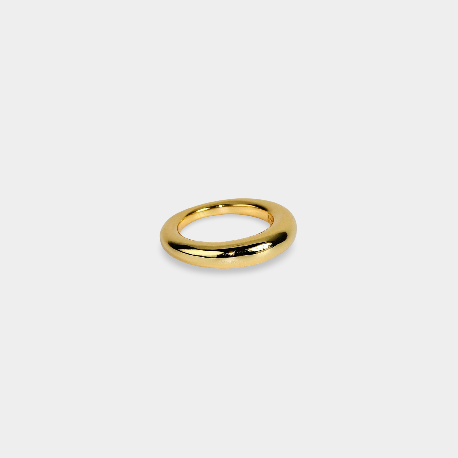 KAIZEN RING guld – minimalistisk guldring 5mm 18K guldring