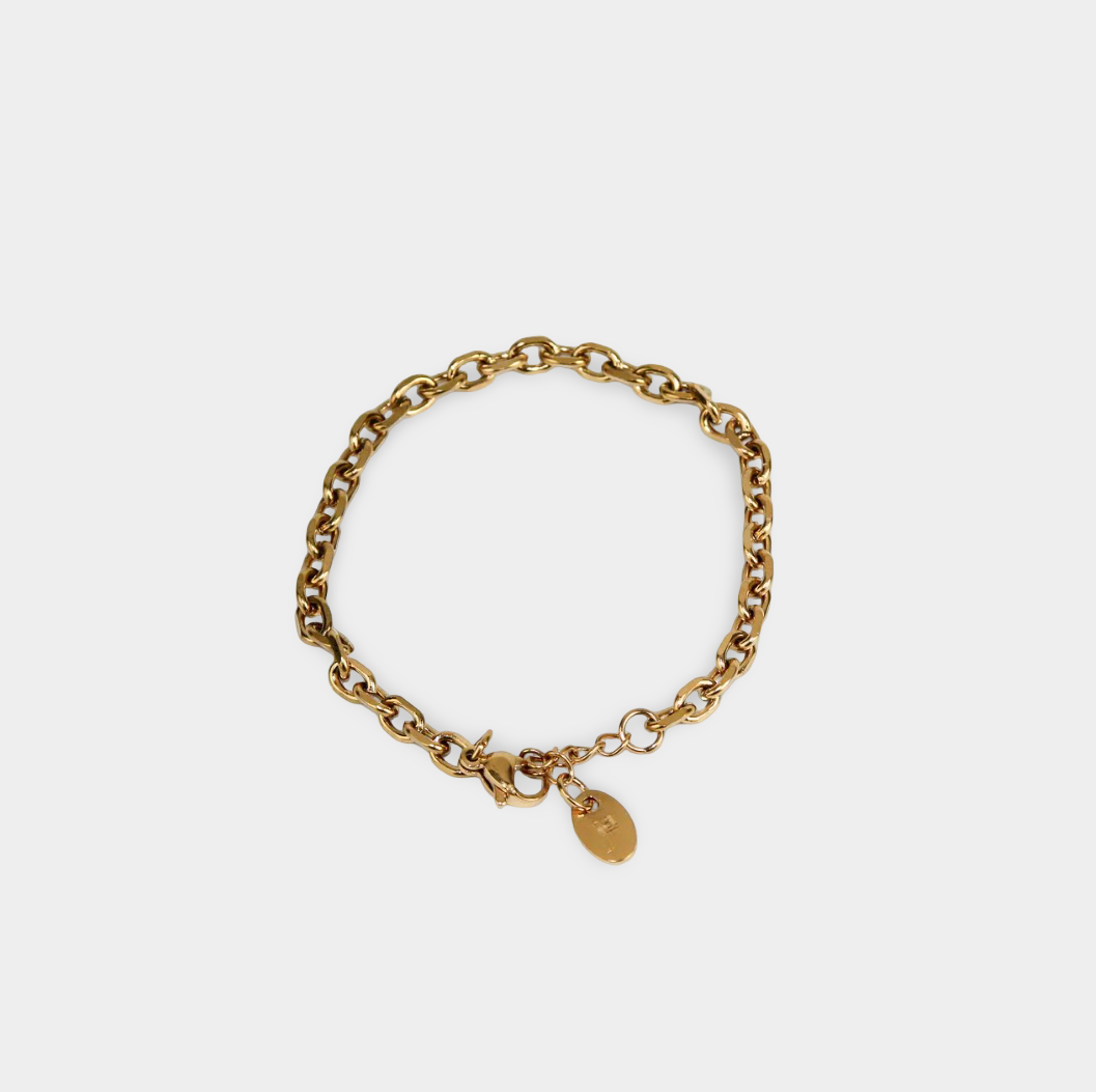 KUSARI BRACELET guld – minimalistiskt guldarmband 4mm kedja justerbar