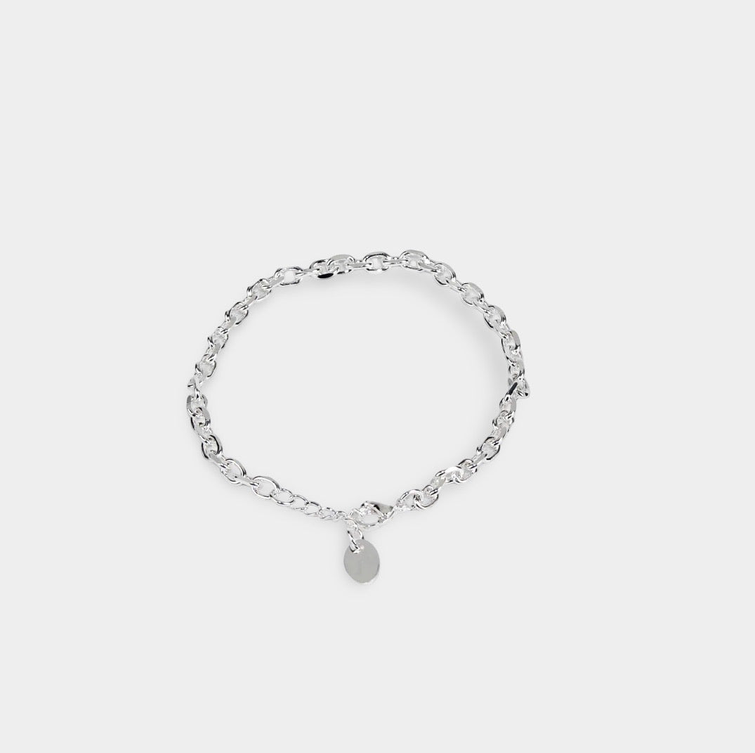 KUSARI BRACELET silver – minimalistiskt silverarmband 4mm kedja justerbar