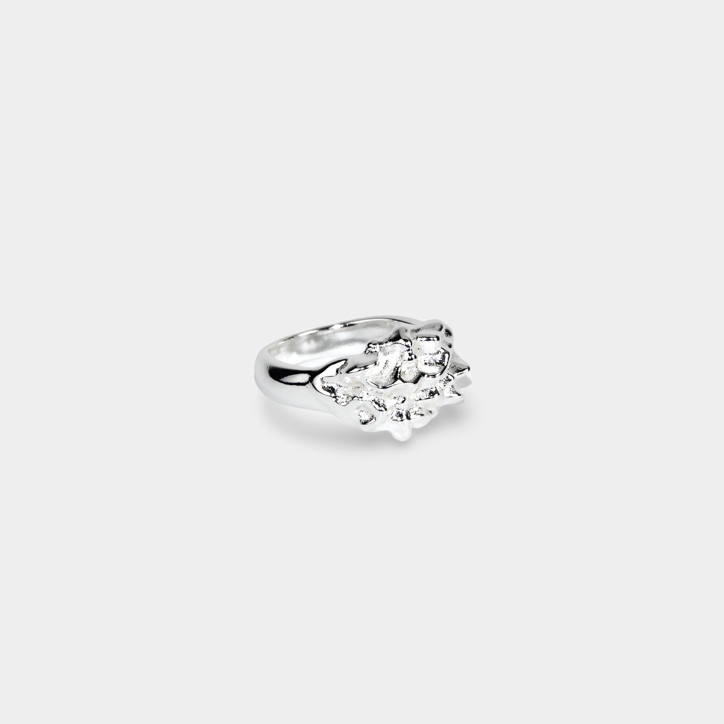 STUCCI Ring i 925 silver – texturerad yta, unisex design